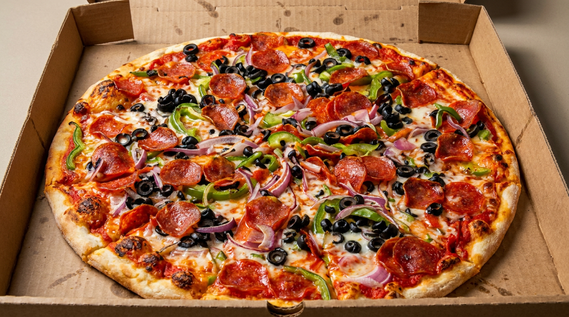 Pizza, pasta, and salads